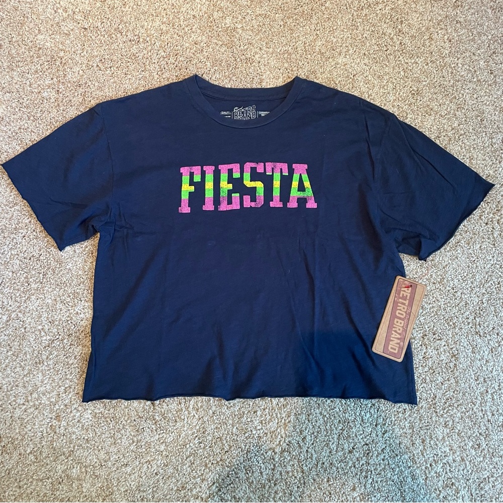 NWT Retro Brand Fiesta cutoff tee
